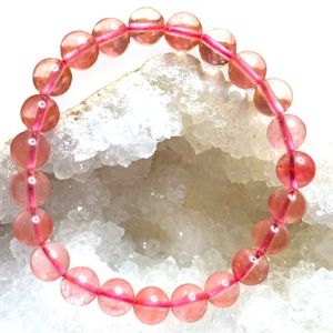 Cherry Quartz Stretch Bracelet